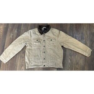 Cody James Boys Western Boys Jacket XL Tan Fleece Lined Canvas Barn Cowboy Ranch